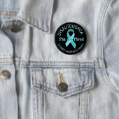 Dysautonomia POTS Awareness Ribbon Ik ben zo moe Ronde Button 5,7 Cm (In situ)