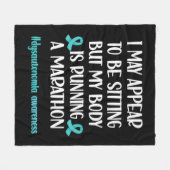 Dysautonomia POTS Turquoise Ribbon Autonomic Dysfu Fleece Deken (Voorkant (Horizontaal))