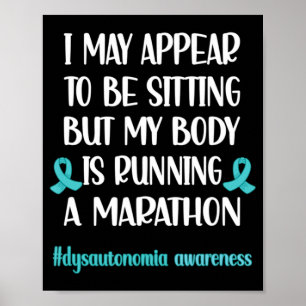 Dysautonomia POTS Turquoise Ribbon Autonomic Dysfu Poster