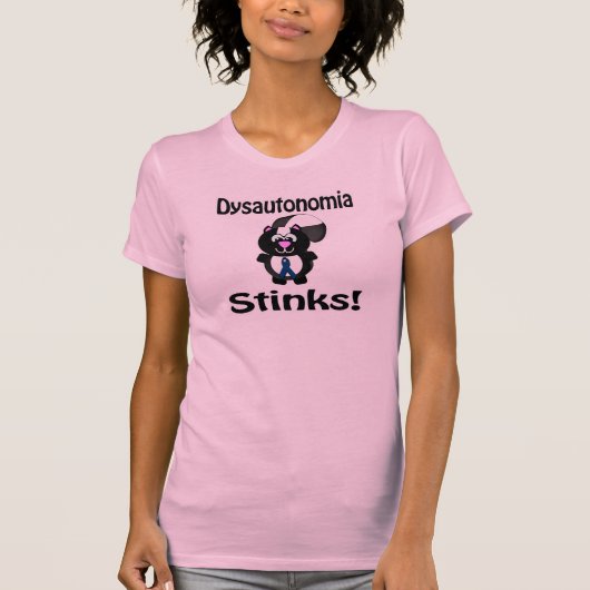 Dysautonomia Stinks Skunk Awareness Design T-shirt (Voorkant)
