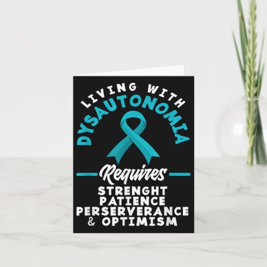Dysautonomia Warrior Motivation Pots Syndrome Awar Kaart (Voorkant)