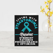 Dysautonomia Warrior Motivation Pots Syndrome Awar Kaart (Gele Bloem)