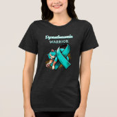 Dysautonomia Warrior | POTS Ribbon en Sleepy Cat Tri-Blend Shirt (Voorkant)