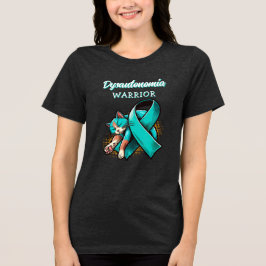 Dysautonomia Warrior | POTS Ribbon en Sleepy Cat Tri-Blend Shirt