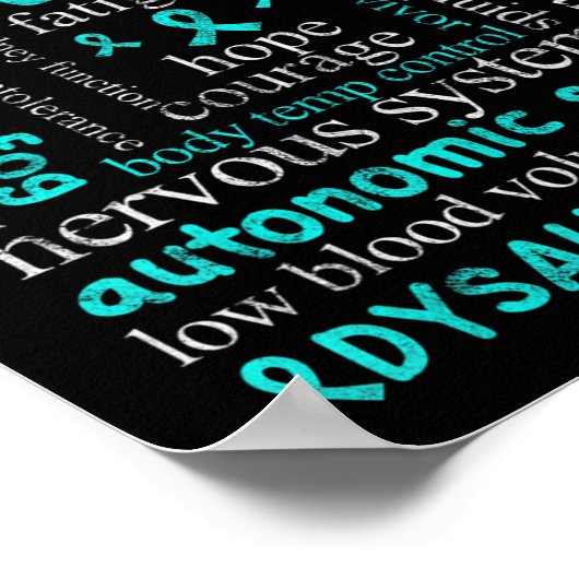 Dysautonomie Bewustheid Maand dysautonomie patiënt Poster (Hoek)