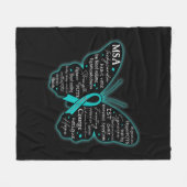 Dysautonomie Bewustmaking POTS HyperPOTS NCS Maand Fleece Deken (Voorkant (Horizontaal))