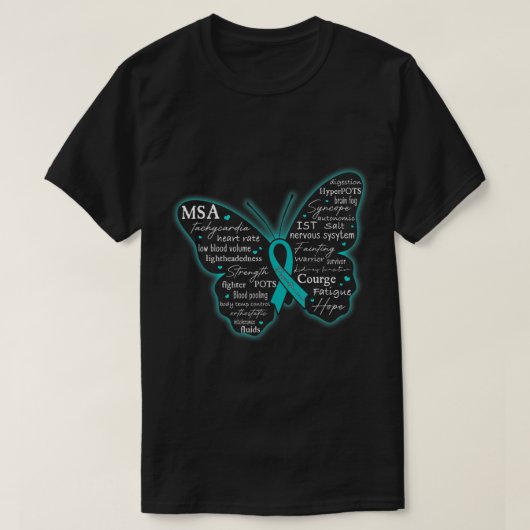 Dysautonomie Bewustmaking POTS HyperPOTS NCS Maand T-shirt (Design voorkant)