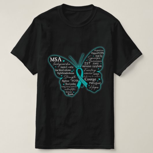 Dysautonomie Bewustmaking POTS HyperPOTS NCS Maand T-shirt (Design voorkant)