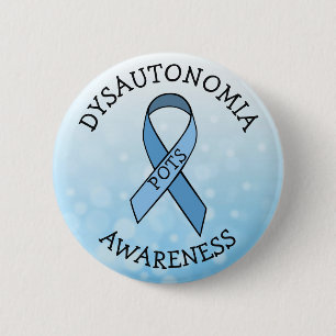 Dysautonomie Blauwe Bewustzijnslint Speld Ronde Button 5,7 Cm