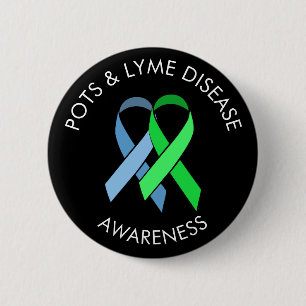 Dysautonomie en Lyme-ziekte bewustzijnslint speld Ronde Button 5,7 Cm