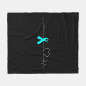 Dysautonomie Heartbeat Pulse EKG NCS Sterke POTS Fleece Deken (Voorkant (Horizontaal))