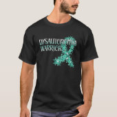 Dysautonomie Warrior Awareness POTS Blauwgroen Lin T-shirt (Voorkant)