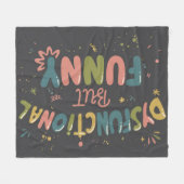 Dysfunctional but funny fleece deken (Voorkant (Horizontaal))