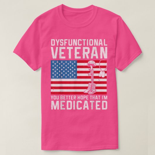 Dysfunctioneel veteraan t-shirt (Design voorkant)
