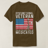 Dysfunctioneel veteraan t-shirt (Design voorkant)