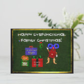Dysfunctionele kerstdagen kaart (Staand voorkant)