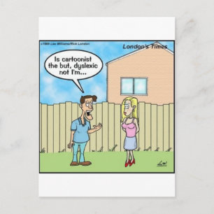 Dyslectische Cartoonist Grappige Cadeaus T-shirts Briefkaart