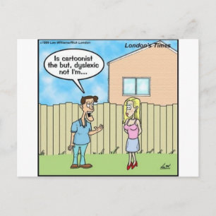 Dyslectische Cartoonist Grappige Cadeaus T-shirts Briefkaart
