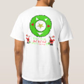 Dyslectische satanist! Santa Claus T-shirt (Achterkant)