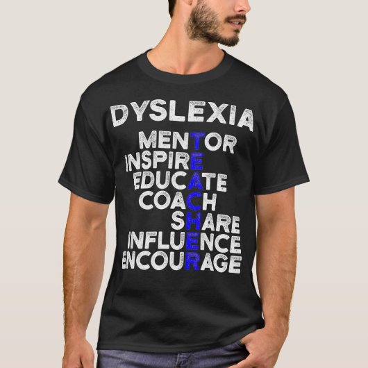 Dysleie Therapist Docent Onderwijs Dyslee Therapy2 T-shirt (Voorkant)