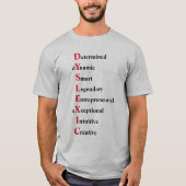 Dyslexe Acrostisch gedicht- RED T-shirt (Voorkant)