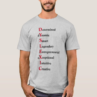 Dyslexe Acrostisch gedicht- RED T-shirt