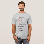 Dyslexe Acrostisch gedicht- RED T-shirt (Voorkant volledig)