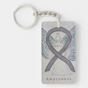 Dyslexia Angel Awareness Ribbon Sleutelhanger