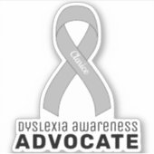 Dyslexia Awareness Advocate Vinyl Sticker (Voorkant)