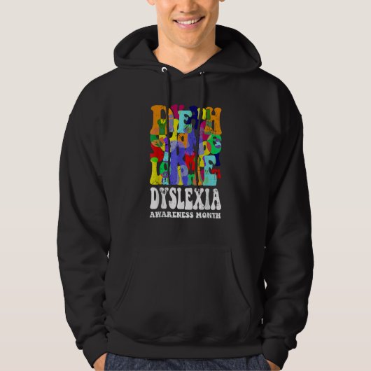 Dyslexia Awareness Dyslexia Learning Disability Dy Hoodie (Voorkant)