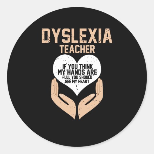 Dyslexia Awareness month, october Ronde Sticker (Voorkant)