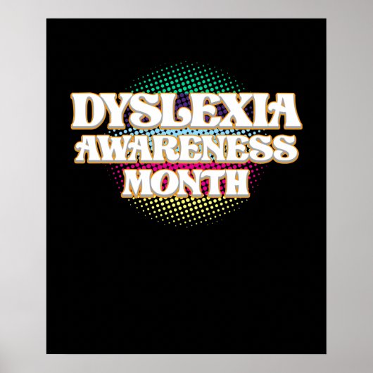Dyslexia Awareness Month October Therapist Graphic Poster (Voorkant)