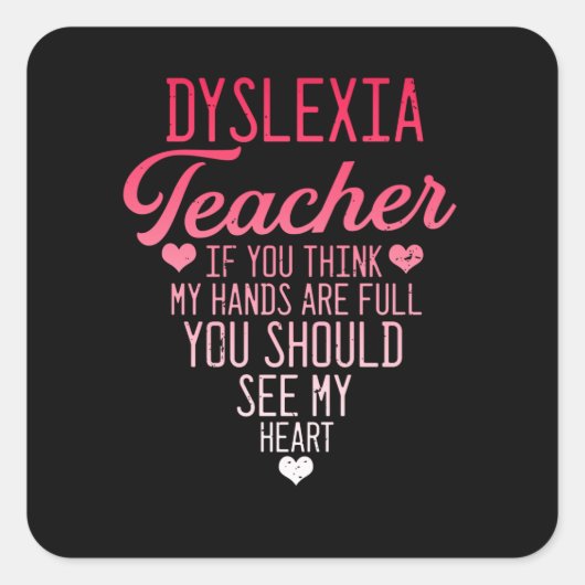 Dyslexia Awareness month, october Vierkante Sticker (Voorkant)