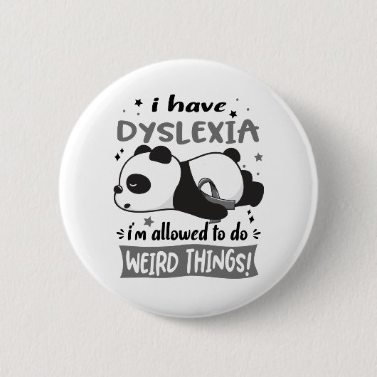 Dyslexia Awareness Month Ribbon Giften Ronde Button 5,7 Cm (Voorkant)