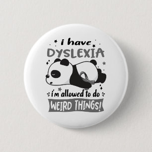 Dyslexia Awareness Month Ribbon Giften Ronde Button 5,7 Cm