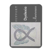 Dyslexia Awareness Ribbon Angel Custom Magnet Magneet (Verticaal)