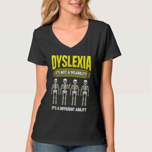 Dyslexia Awareness School Teacher Reading Dyslexia T-shirt (Voorkant)