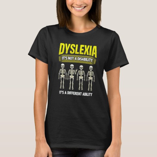 Dyslexia Awareness School Teacher Reading Dyslexia T-shirt (Voorkant)