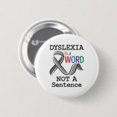 Dyslexia Bewustheid Woorden lezen Geen zintuigen Ronde Button 5,7 Cm (Voorkant /achterkant)