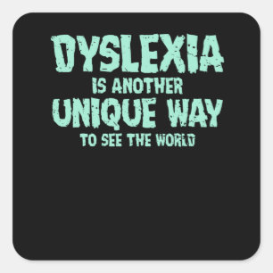Dyslexia Bewustmakingsmaand, oktober Vierkante Sticker