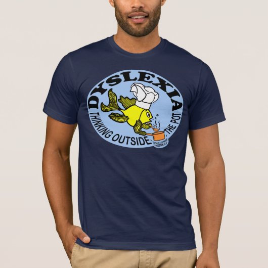 Dyslexia Chef Fish Sparky thinking buiten de pot T-shirt (Voorkant)