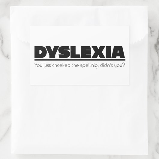 Dyslexia Mispelling Sticker (Tas)