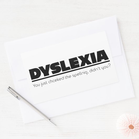 Dyslexia Mispelling Sticker (Envelop)