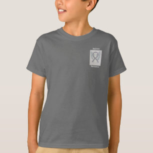 Dyslexia Silver Awareness Ribbon Angel Custom T-sh T-shirt