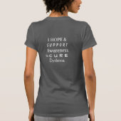 Dyslexia Silver Awareness Ribbon Angel Shirt (Achterkant)