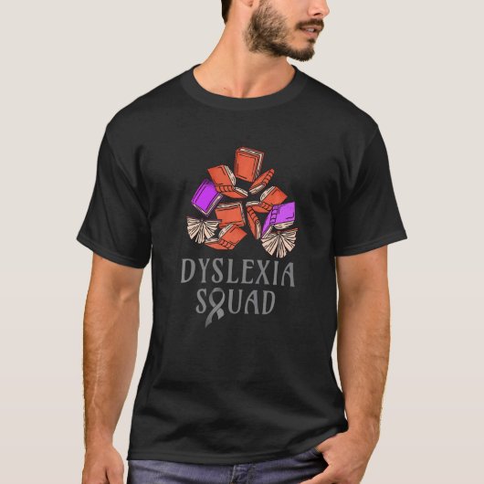 Dyslexia Squad Teacher Therapist Dyslexia Awarenes T-shirt (Voorkant)