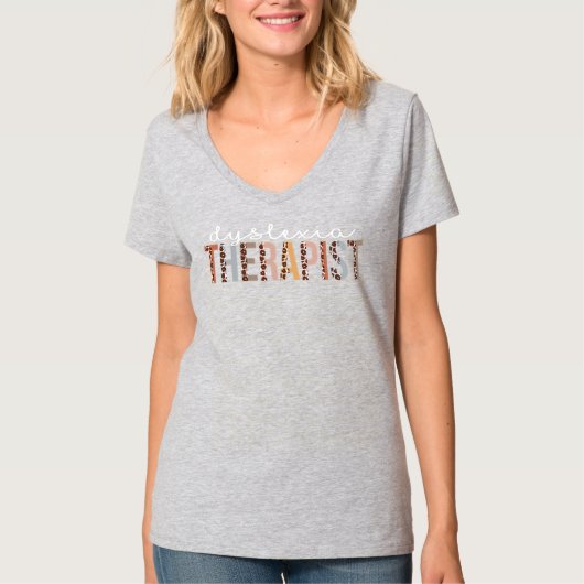 Dyslexia Therapist Leopard Appreaison For Women T-shirt (Voorkant)
