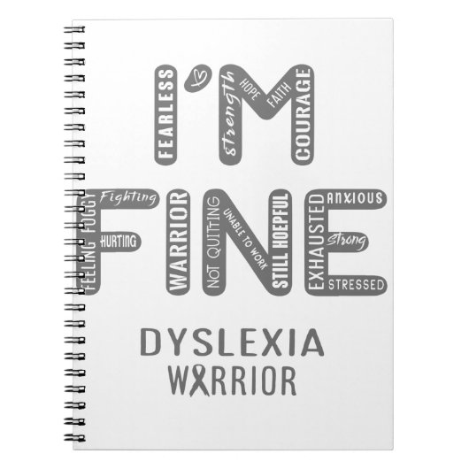 Dyslexia Warrior - IK BEN FINE Notitieboek (Voorkant)