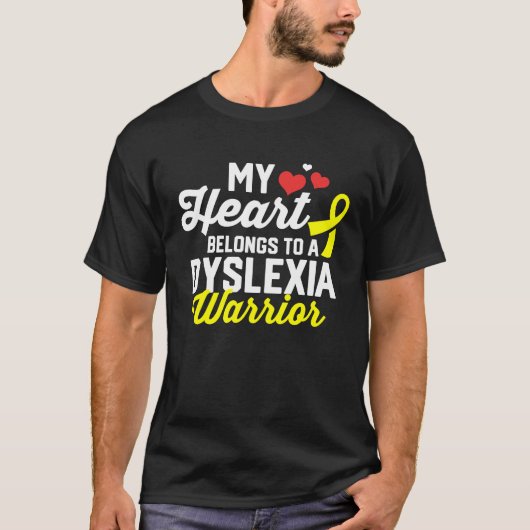 Dyslexia Warrior Survivor Support Awareness Recove T-shirt (Voorkant)