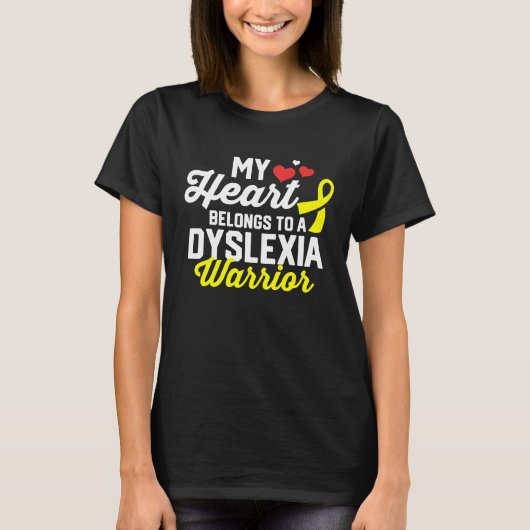 Dyslexia Warrior Survivor Support Awareness Recove T-shirt (Voorkant)